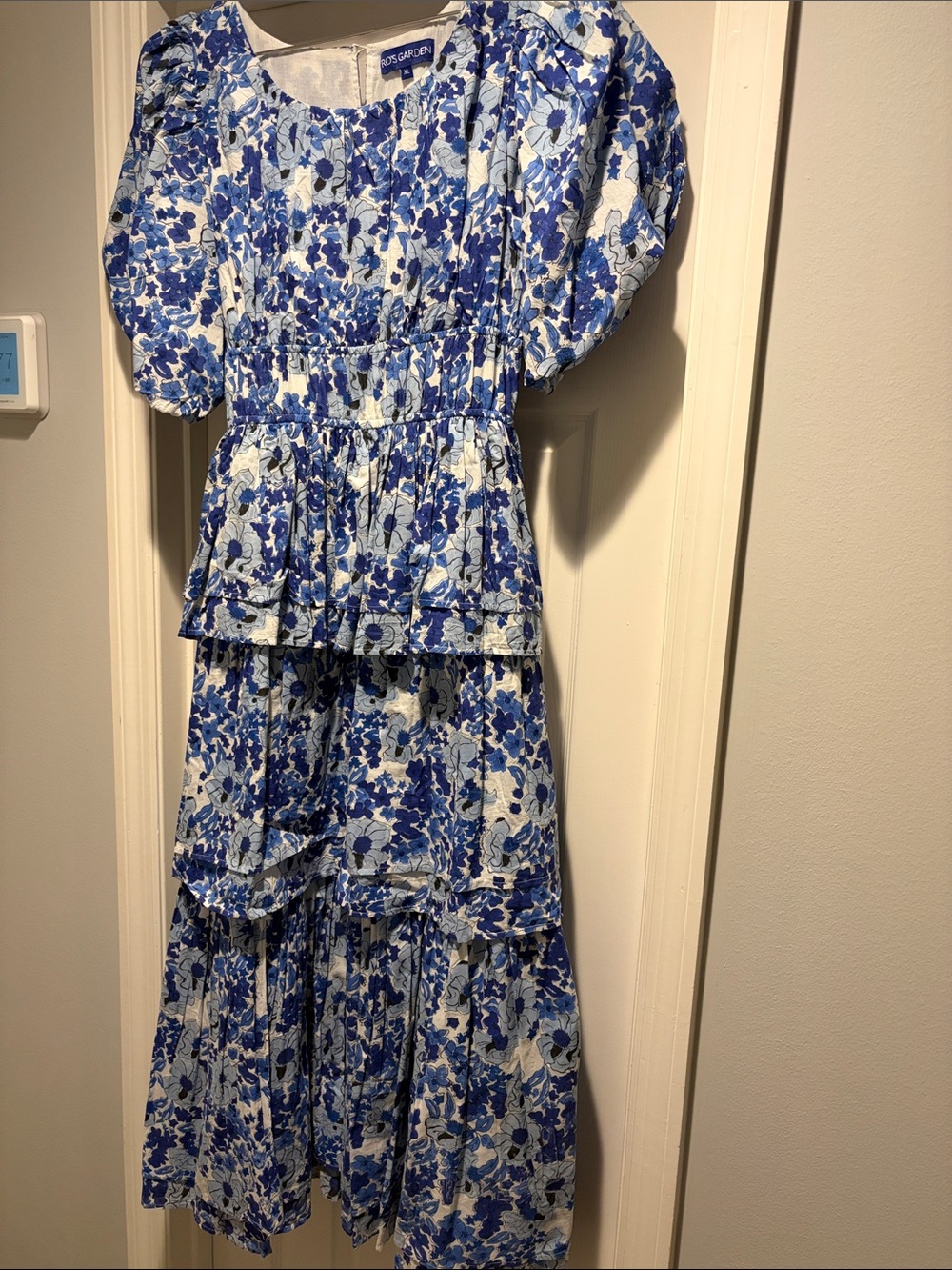 Sanctuary Blue Floral Maxi Dress - Blue & White